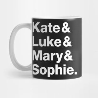 Batwoman Character Names - Kate Kane, Luke Fox, Mary Hamilton and Sophie Moore Mug